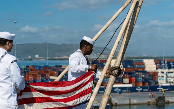 Nimitz Pulls into Jamaica for a Scheduled Port Visit