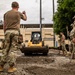 Civil engineers prepare concrete pad