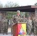 Col. Adam Latham delivers farewell remarks to Bulldog Brigade