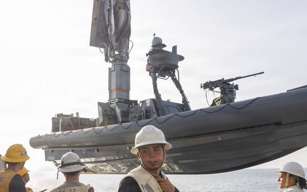 11th MEU Marines, Sailors Conduct Small Boat Operations Aboard USS Portland