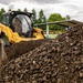 Civil engineers prepare concrete pad