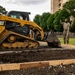 Civil engineers prepare concrete pad