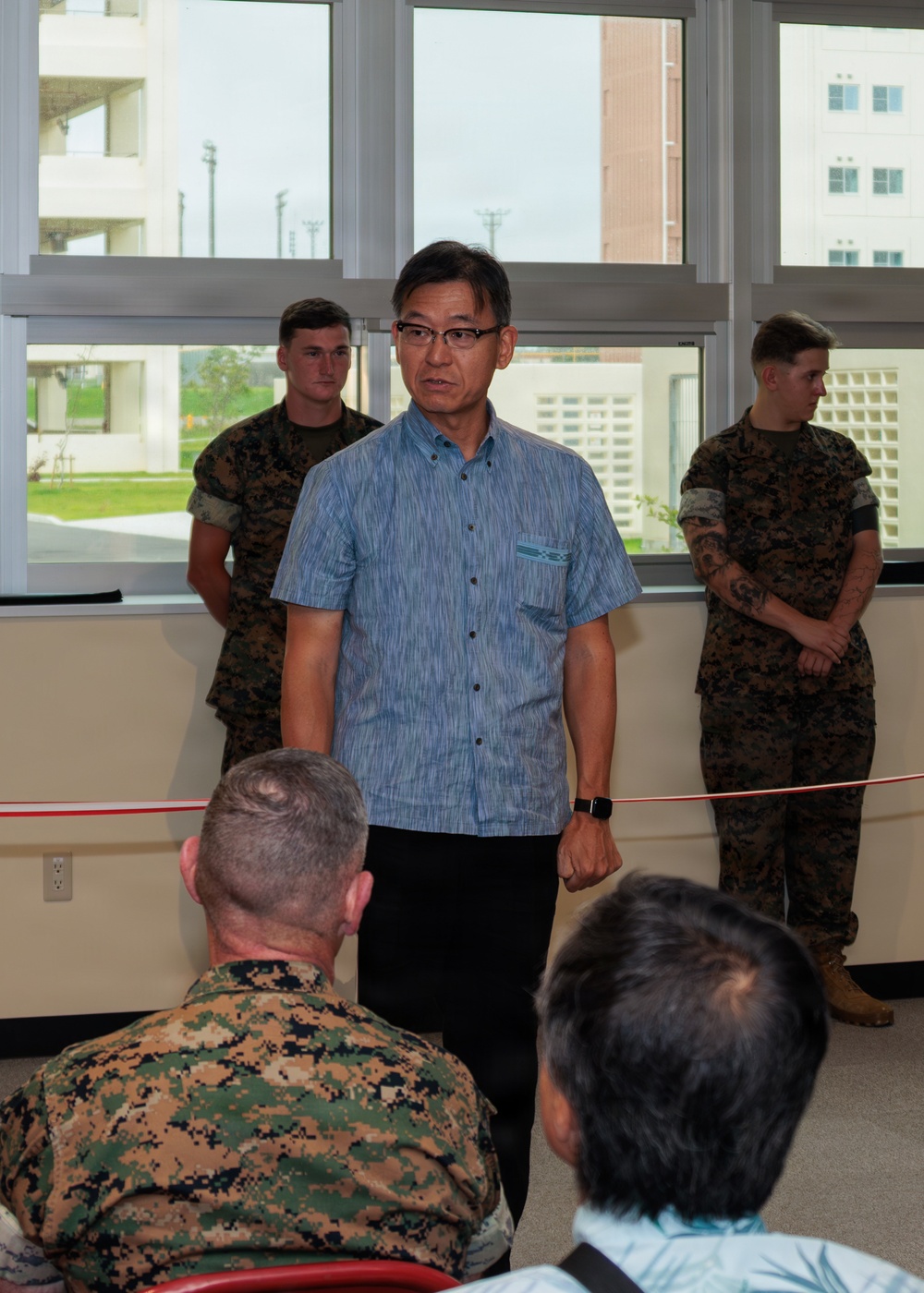 Ribbon Cutting Ceremony for New Camp Hansen Barracks