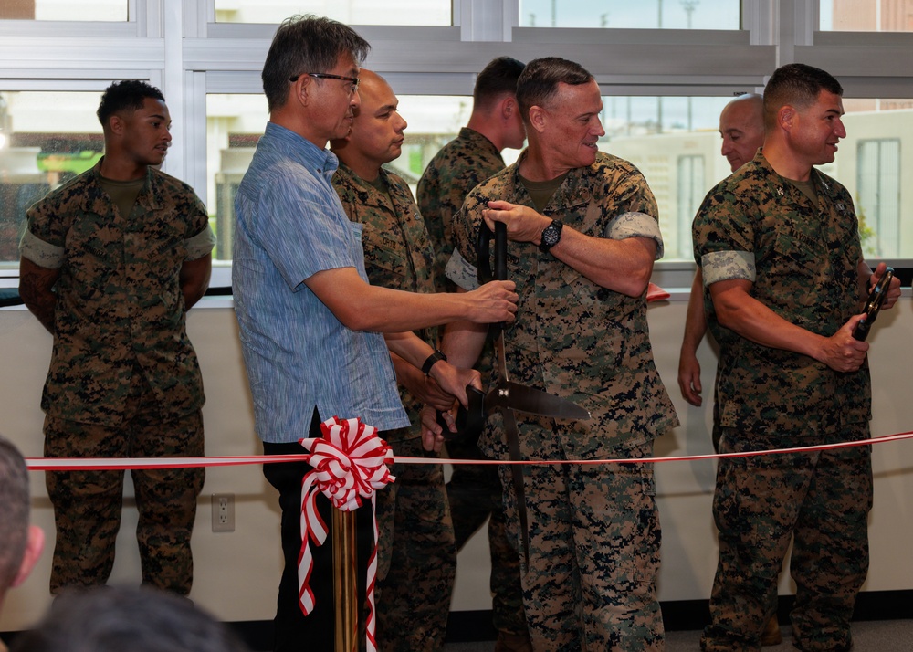 Ribbon Cutting Ceremony for New Camp Hansen Barracks