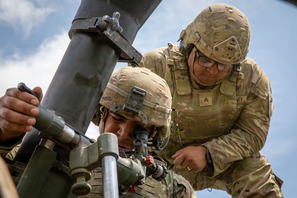 1st Armored Division mortar crews conduct live-fire training in Bulgaria