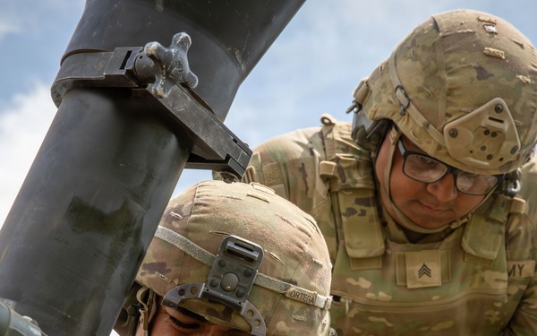 1st Armored Division mortar crews conduct live-fire training in Bulgaria