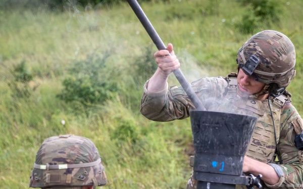 1st Armored Division mortar crews conduct live-fire training in Bulgaria