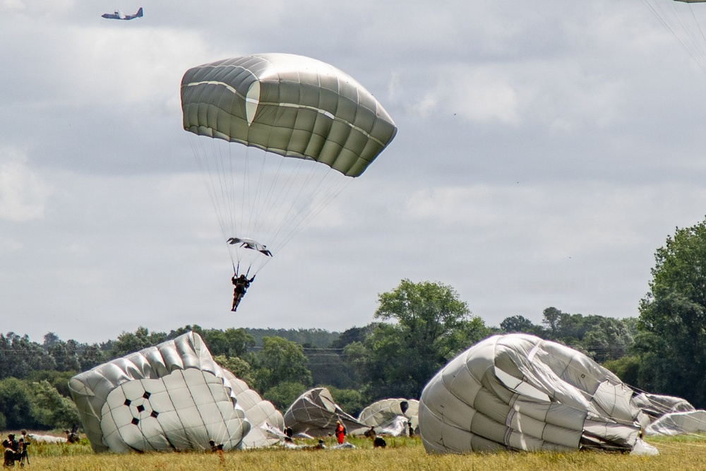 US, Allied paratroopers jump at historic drop zone in Normandy for D-Day 82