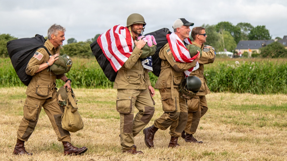 US, Allied paratroopers jump at historic drop zone in Normandy for D-Day 82