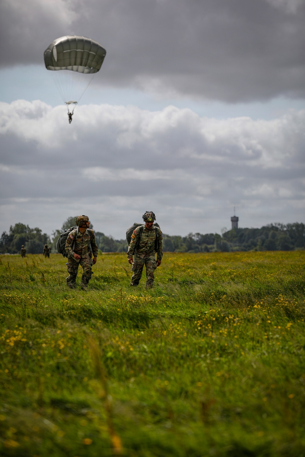 Paratroopers jump into Iron Mike DZ, Normandy 82