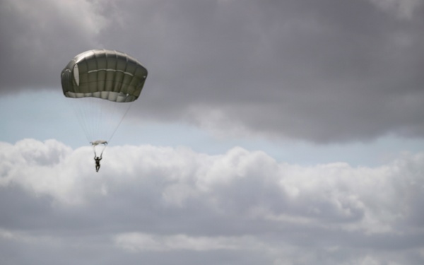 Paratroopers jump into Iron Mike DZ, Normandy 82