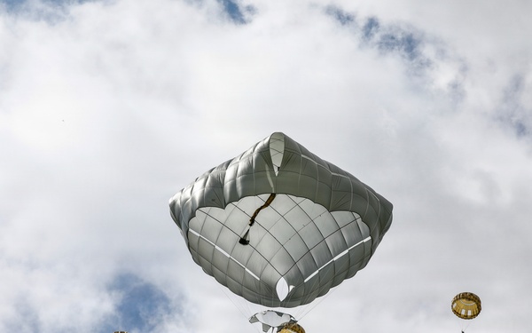 Paratroopers jump into Iron Mike DZ, Normandy 82