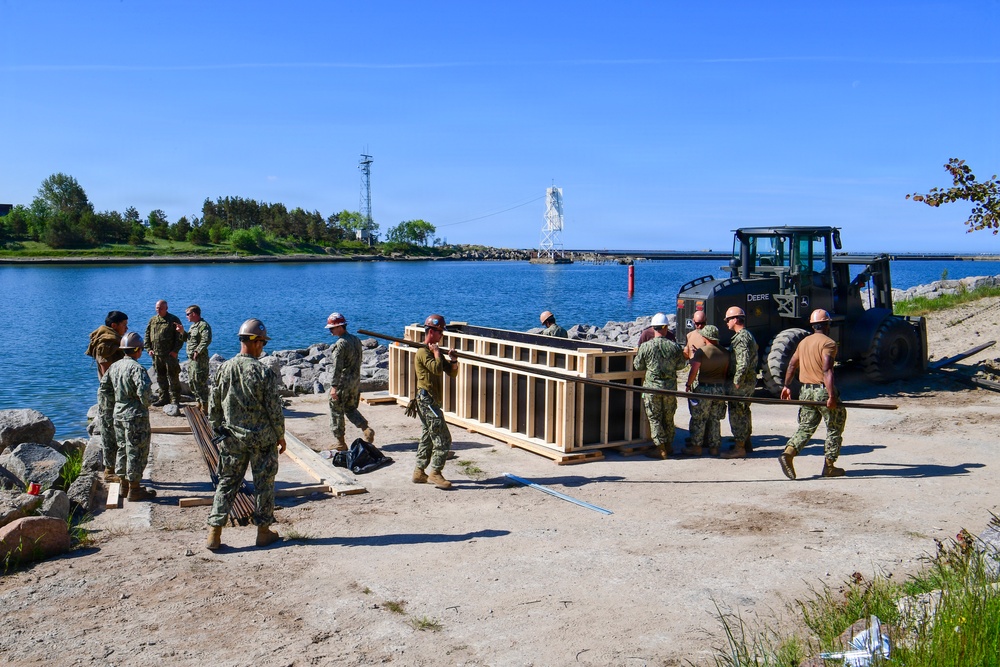 Amphibious Construction Battalion 1 prepares for Boat Ramp Construction during BALTOPS 2026