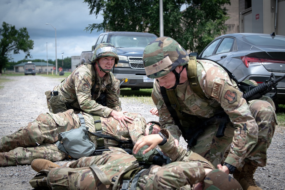 138th Fighter Wing Conducts Combat Readiness Exercise at Camp Gruber