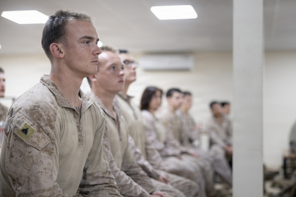 U.S. Marines Conduct Meritorious Promotion Ceremony