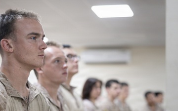 U.S. Marines Conduct Meritorious Promotion Ceremony