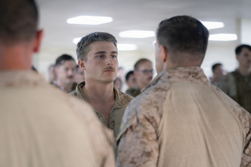 U.S. Marines Conduct Meritorious Promotion Ceremony