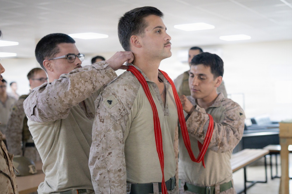 U.S. Marines Conduct Meritorious Promotion Ceremony