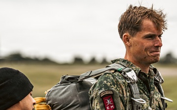 U.S. and Allied Paratroopers jump into Iron Mike drop zone for D-Day 82