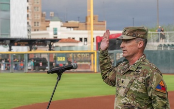 1st Battalion, 501st Attack Battalion holds reenlistment ceremony at El Paso Chihuahuas game