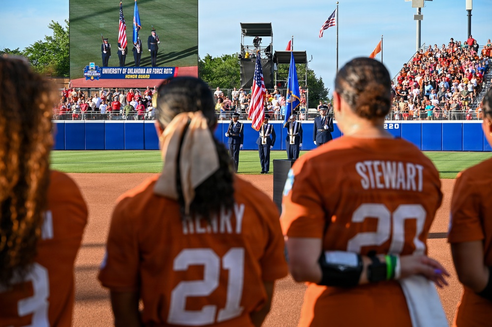 OC-ALC Commander Throws Ceremonial First Pitch at Women's College World Series Finals