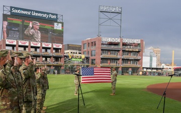 1st Battalion, 501st Attack Battalion holds reenlistment ceremony at El Paso Chihuahuas game