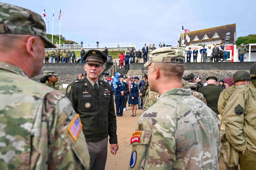 Nordhaus, Raines attend 29th Infantry Division Omaha Beach ceremony