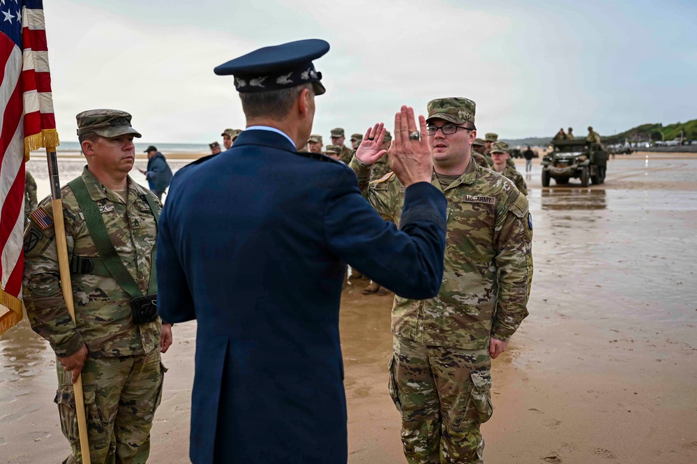 Nordhaus, Raines attend 29th Infantry Division Omaha Beach ceremony