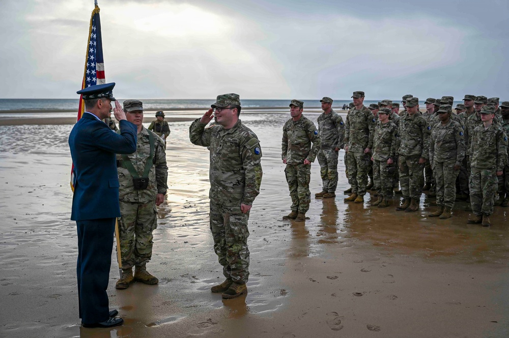 Nordhaus, Raines attend 29th Infantry Division Omaha Beach ceremony
