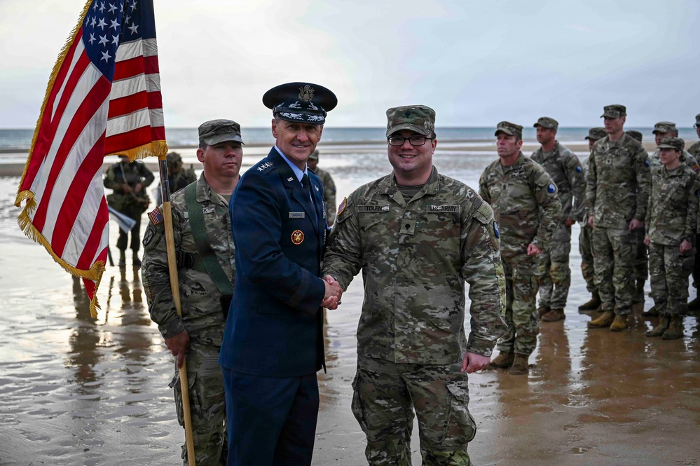 Nordhaus, Raines attend 29th Infantry Division Omaha Beach ceremony