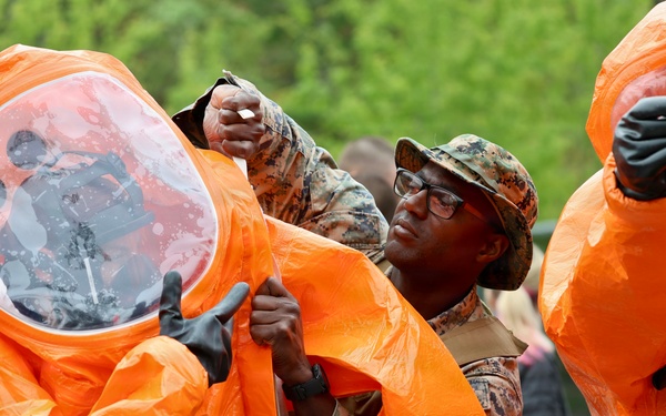 U.S., Latvian Forces Train for CBRN Response During BALTOPS 2026