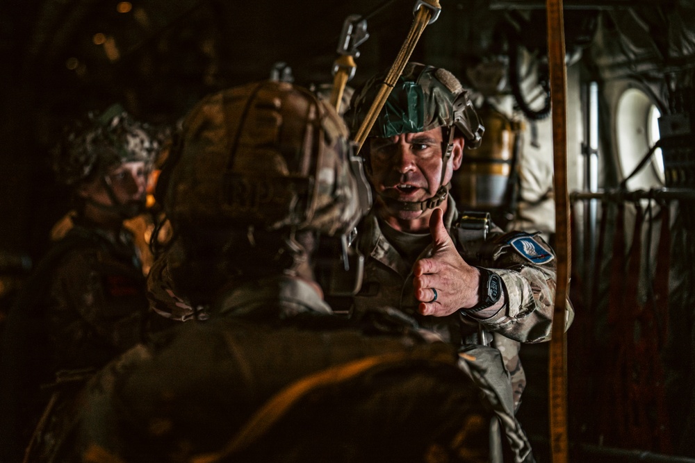 U.S. and Allied Paratroopers jump into Iron Mike drop zone for D-Day 82