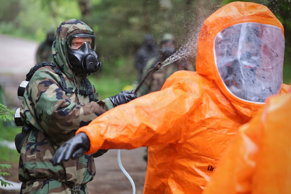 U.S., Latvian Forces Train for CBRN Response During BALTOPS 2026