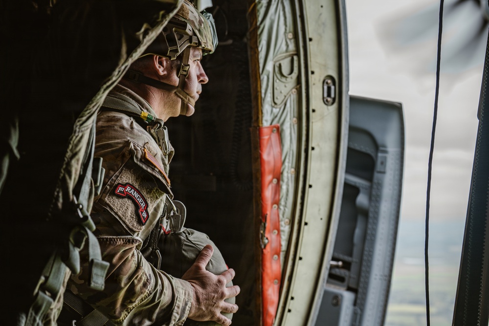 U.S. and Allied Paratroopers jump into Iron Mike drop zone for D-Day 82