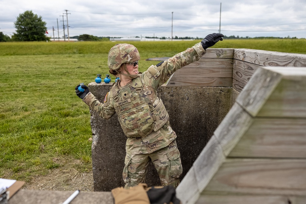 2-112th Infantry conducts grenade training at Fort Indiantown Gap