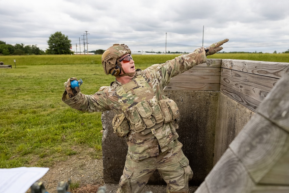 2-112th Infantry conducts grenade training at Fort Indiantown Gap