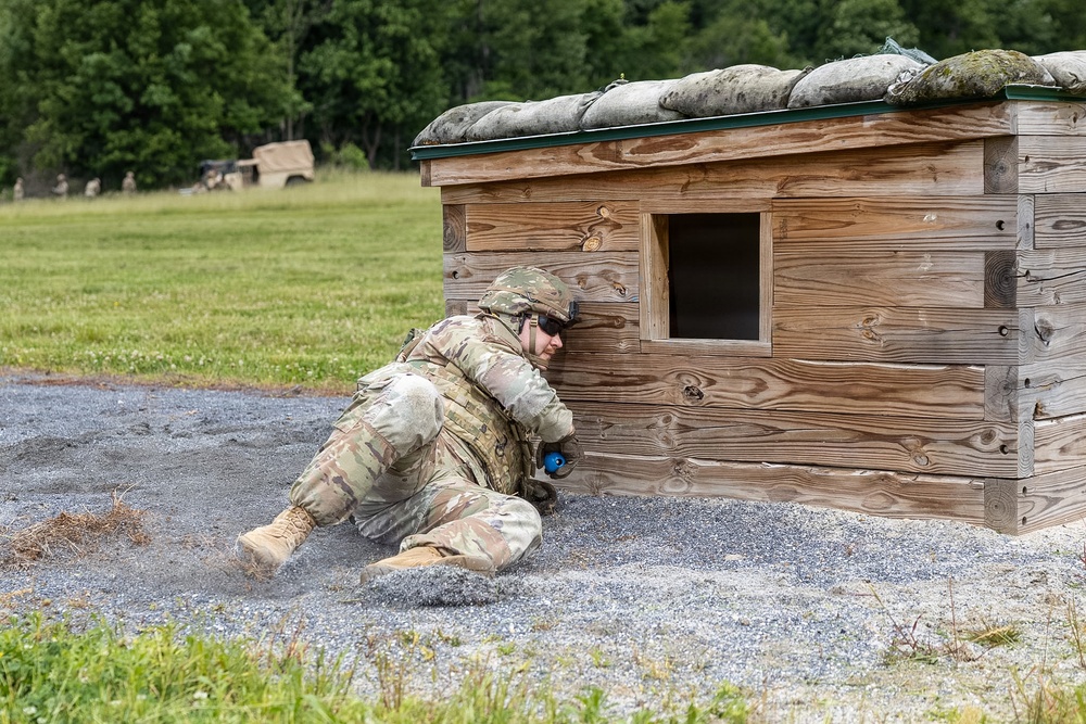 2-112th Infantry conducts grenade training at Fort Indiantown Gap