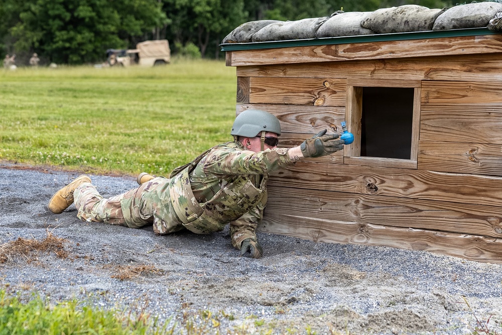 2-112th Infantry conducts grenade training at Fort Indiantown Gap