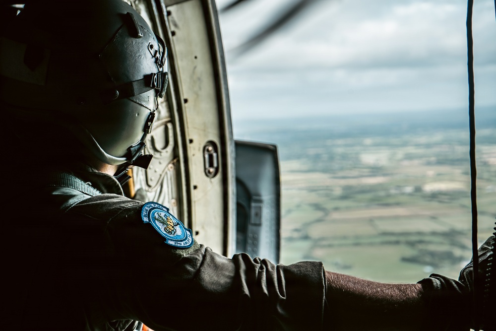 U.S. and Allied Paratroopers jump into Iron Mike drop zone for D-Day 82