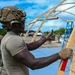 346th EABS Airmen build tents