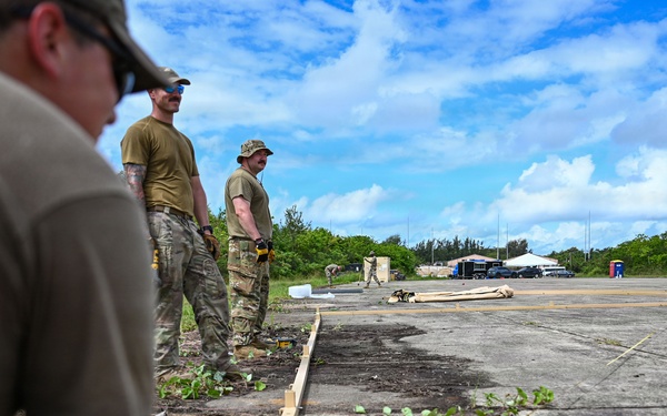 346th EABS Airmen build tents