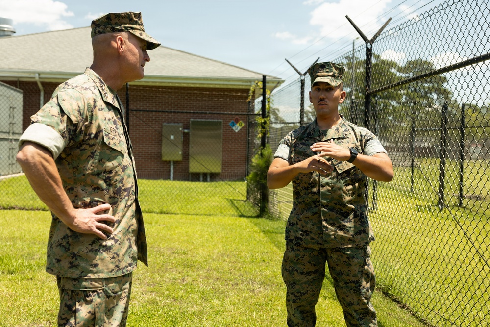 The 38th Assistant Commandant of the Marine Corps tours Marine Corps Air Station Cherry Point