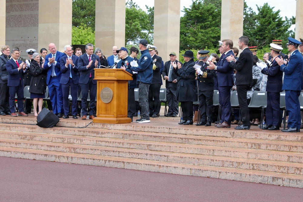 Normandy American Cemetery DDay 82 ceremony