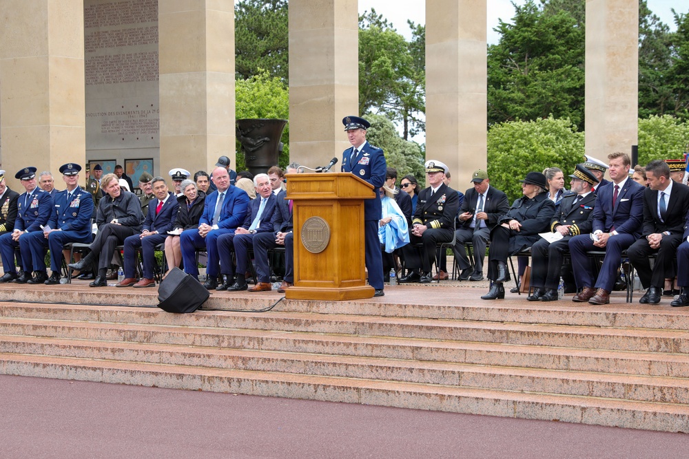 Normandy American Cemetery DDay 82 ceremony