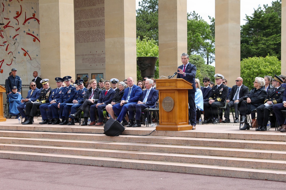 Normandy American Cemetery DDay 82 ceremony