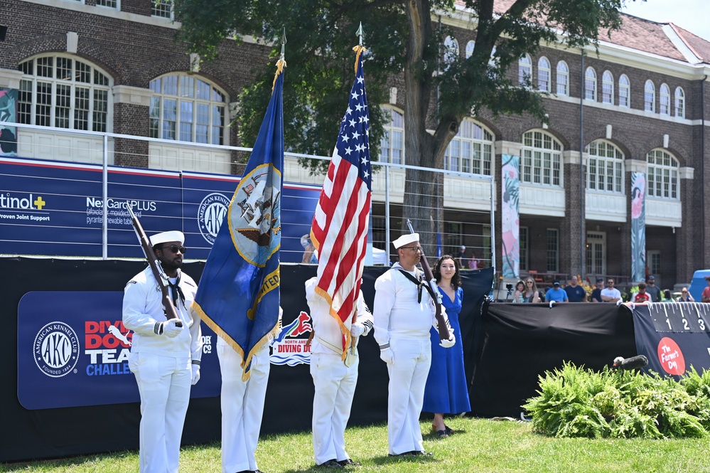NSA Philadelphia Sailors Present Colors at AKC Celebrates USA 250