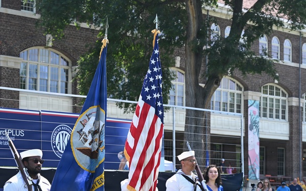 NSA Philadelphia Sailors Present Colors at AKC Celebrates USA 250