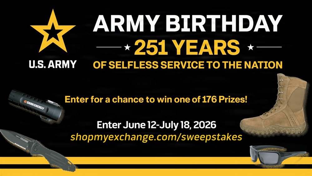 Exchange Celebrates Army Birthday with Sweepstakes for Military Shoppers
