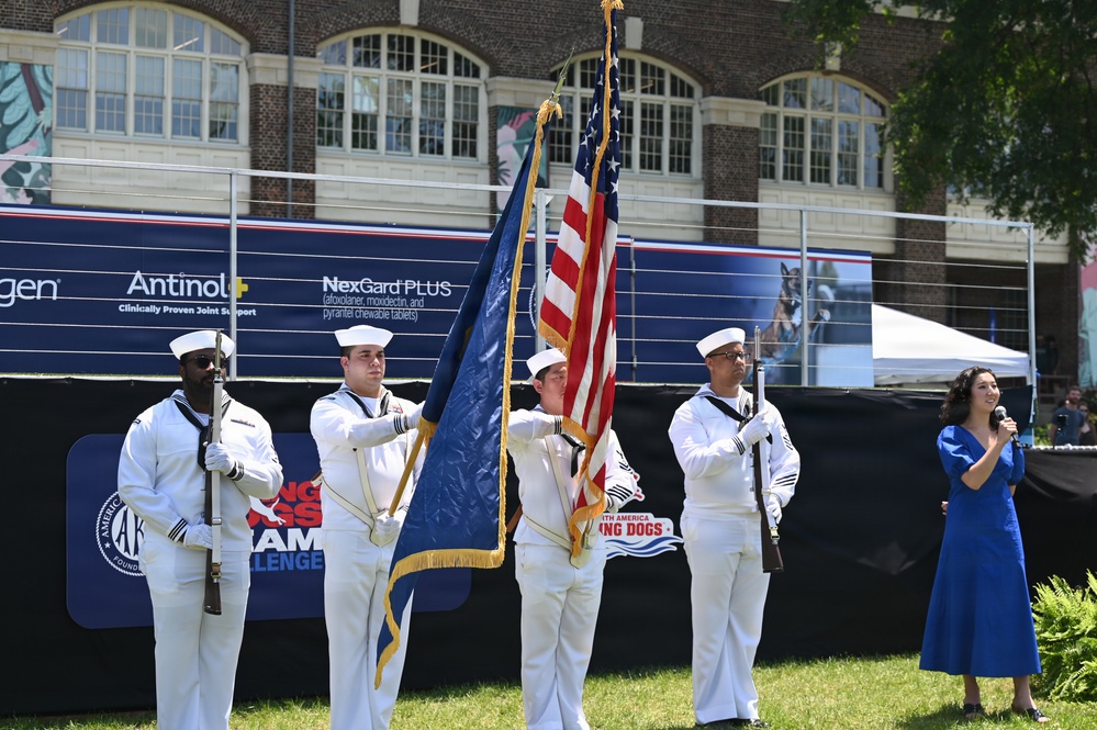 NSA Philadelphia Sailors Present Colors at AKC Celebrates USA 250