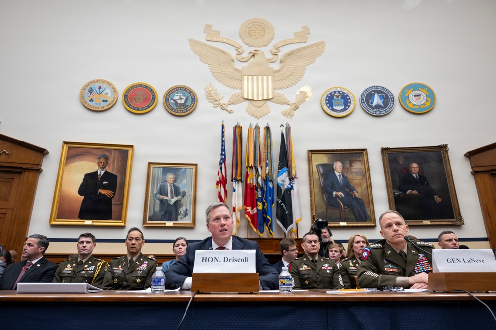 Secretary of the Army, Hon. Dan Driscoll, and Vice Chief of Staff of the U.S. Army, Gen. Christopher LaNeve, testify to the House Armed Services Committee.